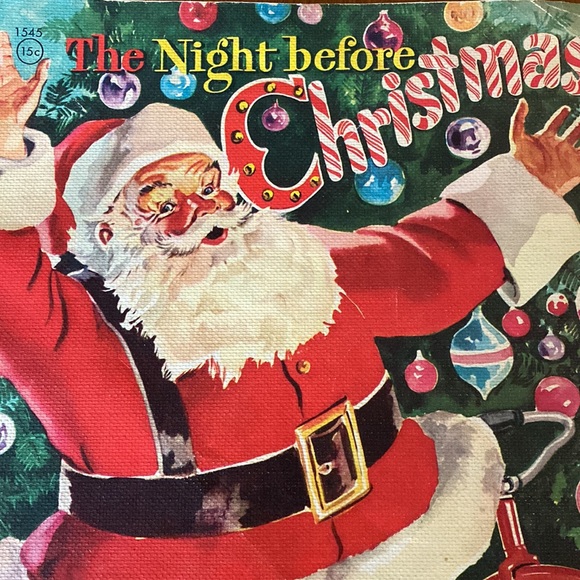 VTG The Night Before Christmas Linen Book - Picture 2 of 13